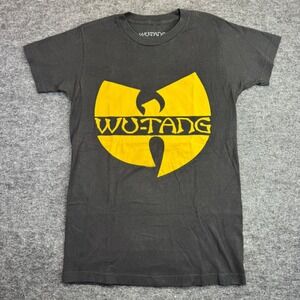 Y2K Wu-Tang Clan Graphic‎ T-Shirt Mens Small Black Yellow Logo 2014 Hip Hop Tee